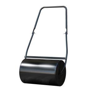 DURHAND 38L Heavy Duty Push/Tow Poly Lawn Roller, U-handle Garden Roller Filled with Water or Sand