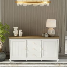 CHENON SIDEBOARD – WHITE & BROWN